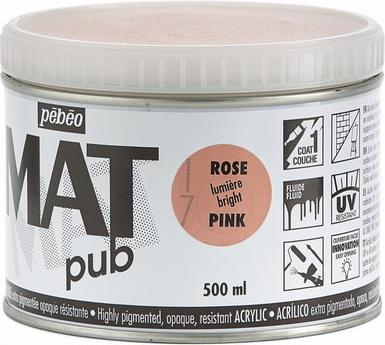 Produktbild Pebeo Acrylic Mat Pub (Licht Rosa, 500 ml)