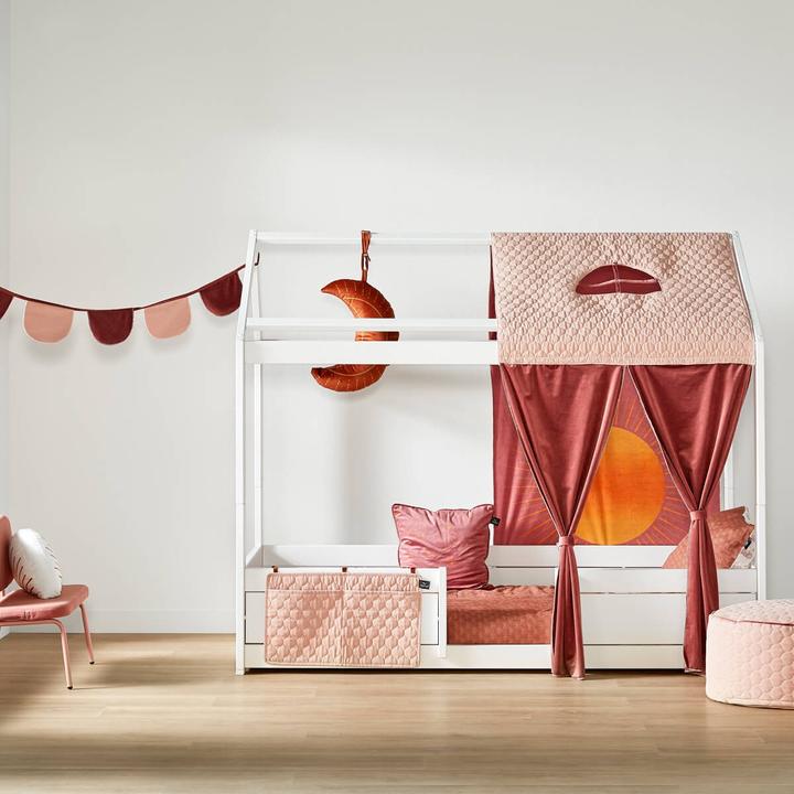 Produktbild Lifetime Kidsrooms 4 in 1 Hausbett Sunset Dreams KOMBI 1 mit Stoffdach und deluxe Lattenrost