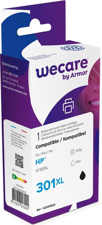 Produktbild Wecare Tinte 301XL rebuilt schwarz CH563EE zu HP DeskJet 2050 21ml (BK)