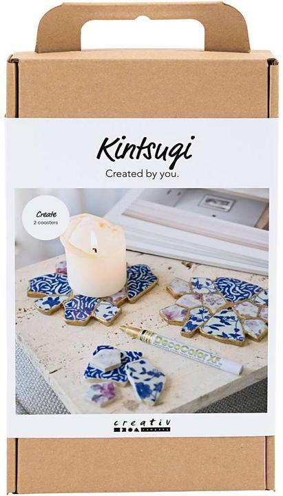 Produktbild Creative - Kreativ Set Kintsugi, Untersetzer, Blau, Gold, Rosa, Weiss, 1 Pck - ()
