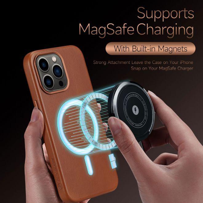 Actual product image Dux Ducis Naples Series Genuine Leather Case (Apple iPhone 13 Pro Max)