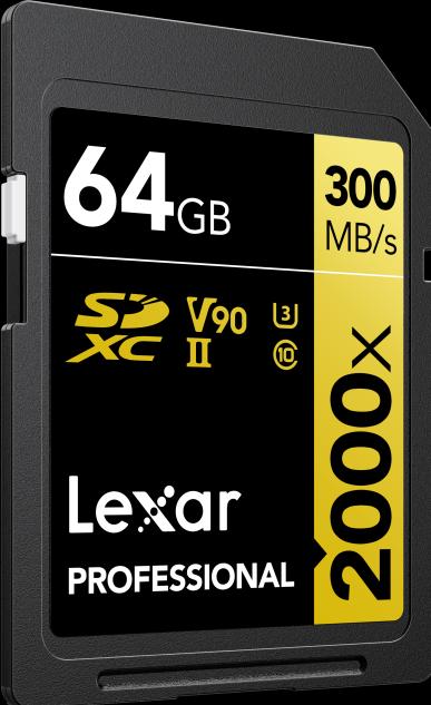 Image du produit Lexar Professionnel 2000x (64 Go, SDXC, U3, UHS-II)