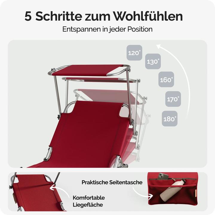 Image du produit Casaria Sonnenliege (190 cm)