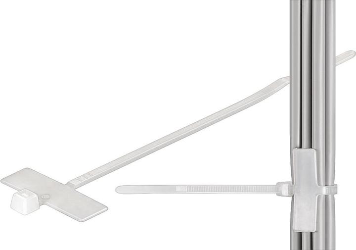 Goobay fixpoint Kabelmarker-Halter (Kunststoffkabelbinder, 100 mm, 100 Stk.)