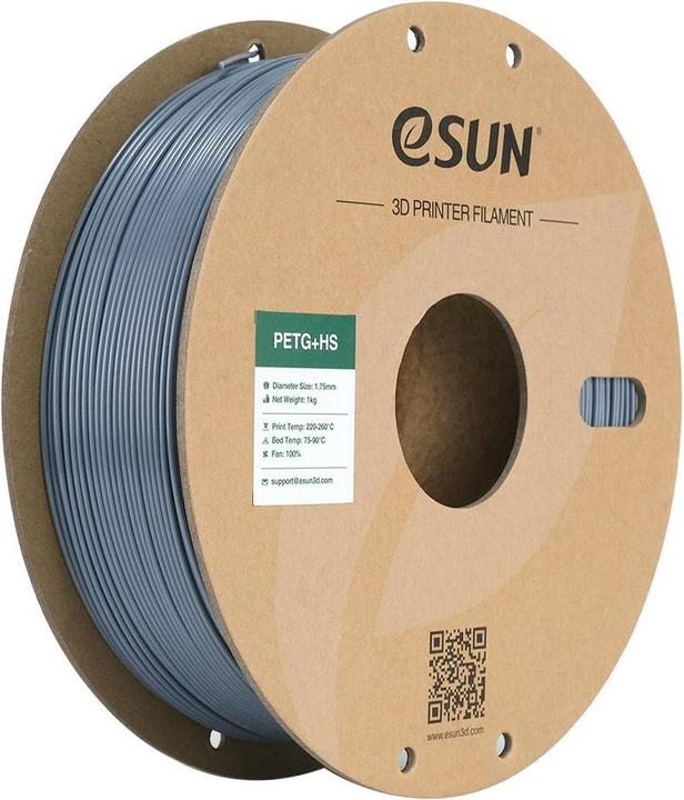 eSUN EPETG+HS 1,75mm SOLID GREY 1kg (PETG, 1.75 mm, 1000 g, Grau)
