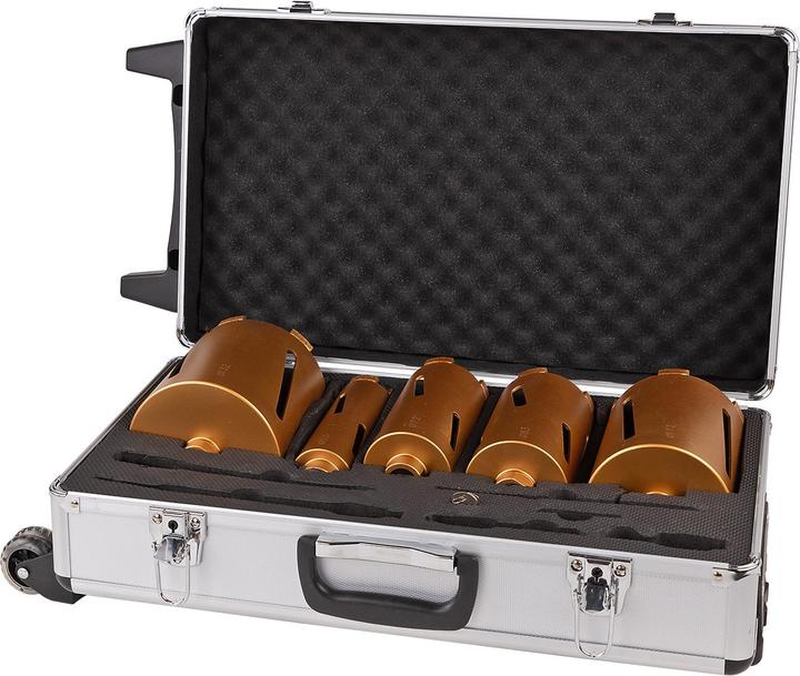 Image du produit Dema Jeu de couronnes de forage HM 11 pcs. avec trolley (72 mm, 83 mm, 112 mm, 132 mm)
