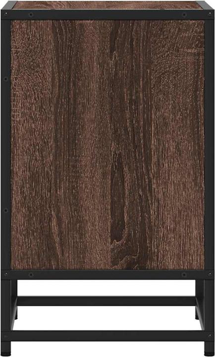 Actual product image VidaXL Bedside table brown oak look 40x31x50 cm wood-based material metal (40 x 31 x 50 cm)