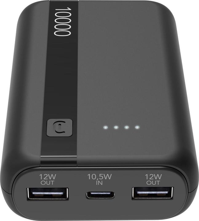 Produktbild Cellularline Power Bank 10000 - Black (10000 mAh, 12 W)