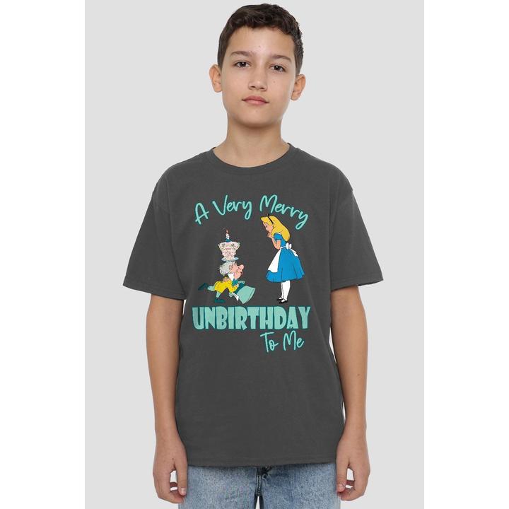 Actual product image Alice In Wonderland Childrens/Kids Very Merry Unbirthday To Me T-Shirt (152, 158)