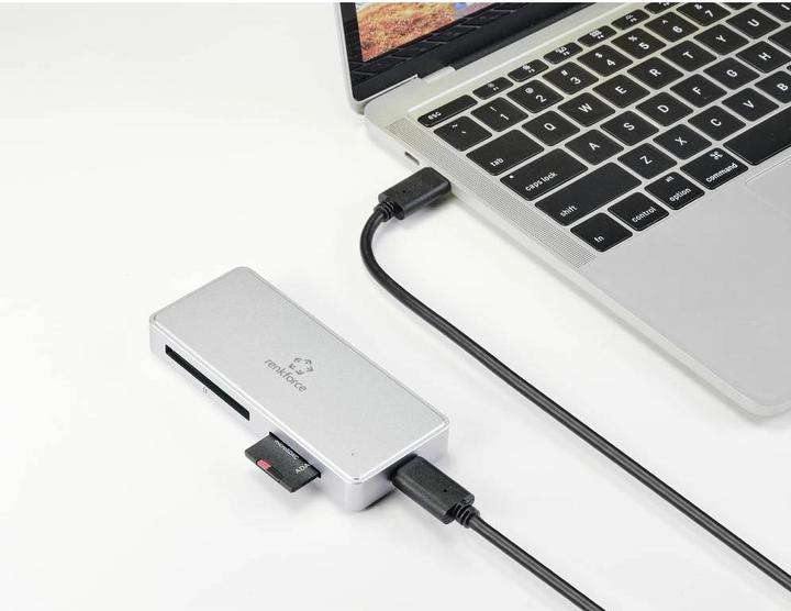 Produktbild Renkforce Externer USB 3.2 Gen1 (USB 3.0) Speicherkartenleser und Hub USB-C (USB, USB-C 3.2 Gen 1)