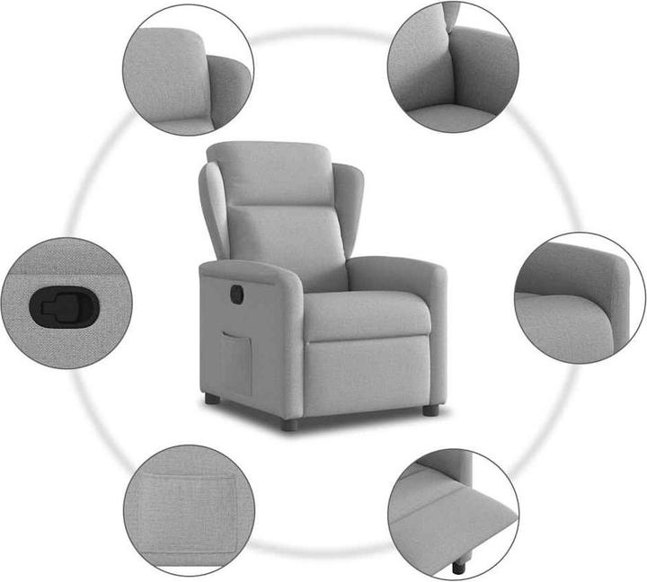Productafbeelding VidaXL Relax fauteuil wolkengrijs stof