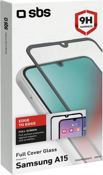 Image du produit SBS Full Cover Glass (1 pièce(s), Samsung Galaxy A15)
