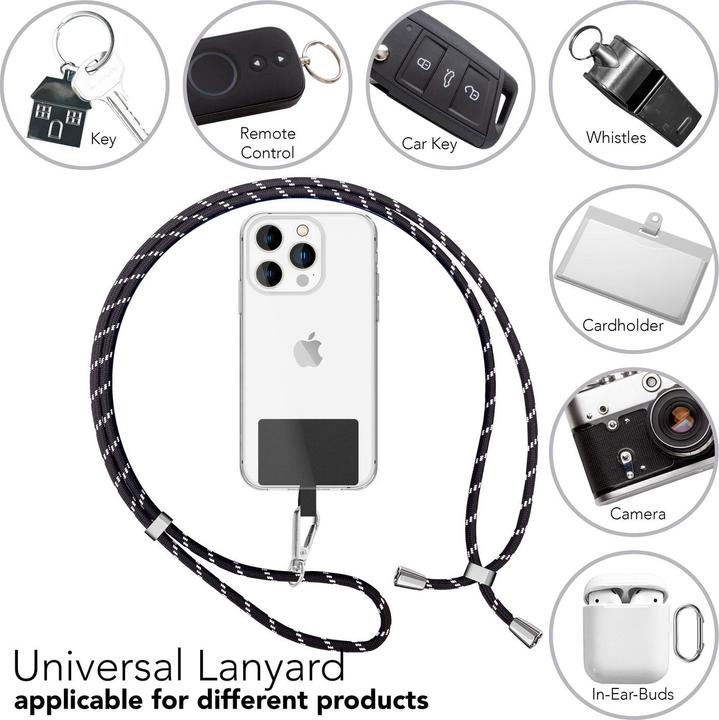 Image du produit Nalia Chaîne universelle pour téléphone portable à porter autour du cou avec pad