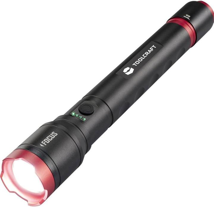 Toolcraft Handlampe verstellbar, Einstellbare Punktgrösse, mit Stroboskopmodus (35 cm, 5000 lm)