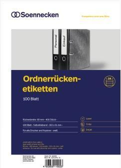 Soennecken Ordneretikett 66309 breit/kurz sk weiss 400 St./Pack.