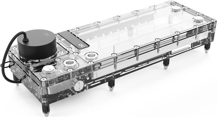 Produktbild Alphacool PUM Core Flat Reservoir 360 Left mit VPP Apex Pumpe