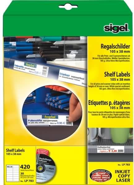 Actual product image Sigel Shelf labels