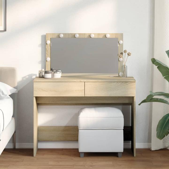 Actual product image VidaXL Dressing table with LED lighting (100 x 40 x 120 cm)