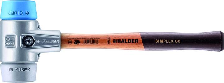 Produktbild Halder Schonhammer 850 60mm TPE-soft/TPE-mid AL-Gehäuse Simplex (850 g)