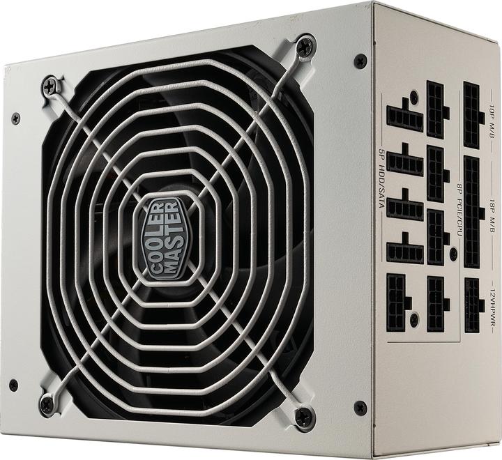 Image du produit Cooler Master Master MPE-C501-AFCAG-3GEU MWE Gold V2 White, ATX3.0, 1250W, 90%, 140mm, 3x PCIe 6+2, 12x SAT (1250 W)