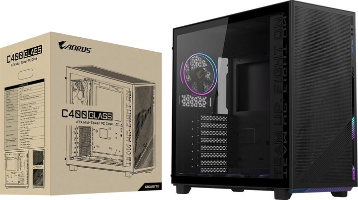 Image du produit Gigabyte AC400G PC Case Full-Size Tempered Glass Side Panel With 2xUSB 3.0 Pre-installed 4 ARGB & PW (ATX)