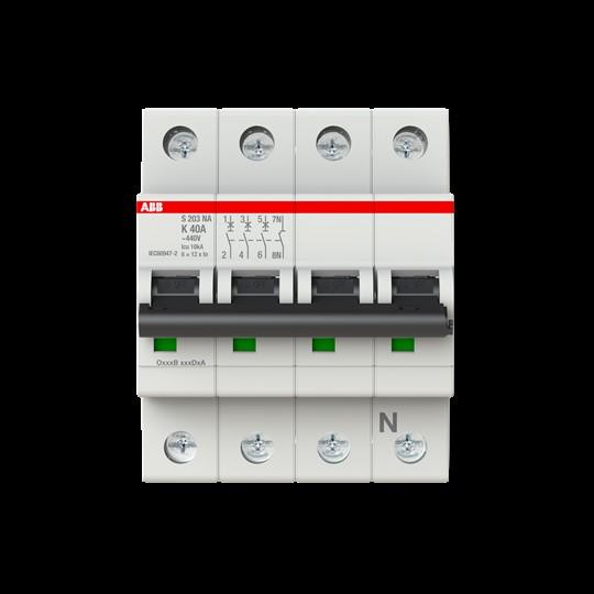 Image du produit ABB S203-K40NA Disjoncteur 40A pro M compact 3p+NA