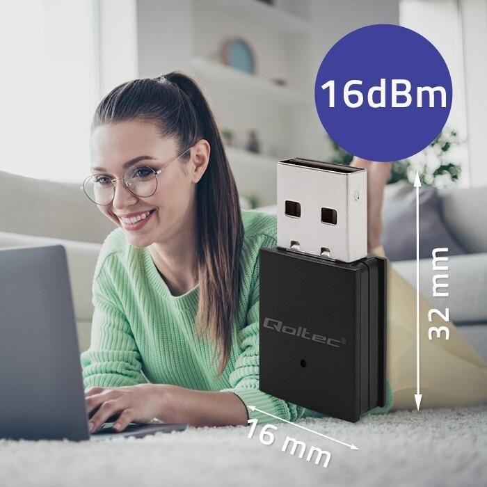 Produktbild Qoltec 57007 Wireless Mini Adapter (Sender & Empfänger)
