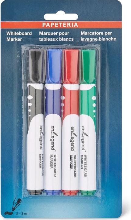 Papeteria Whiteboard Marker (Weiss, 2 mm, 4 x)