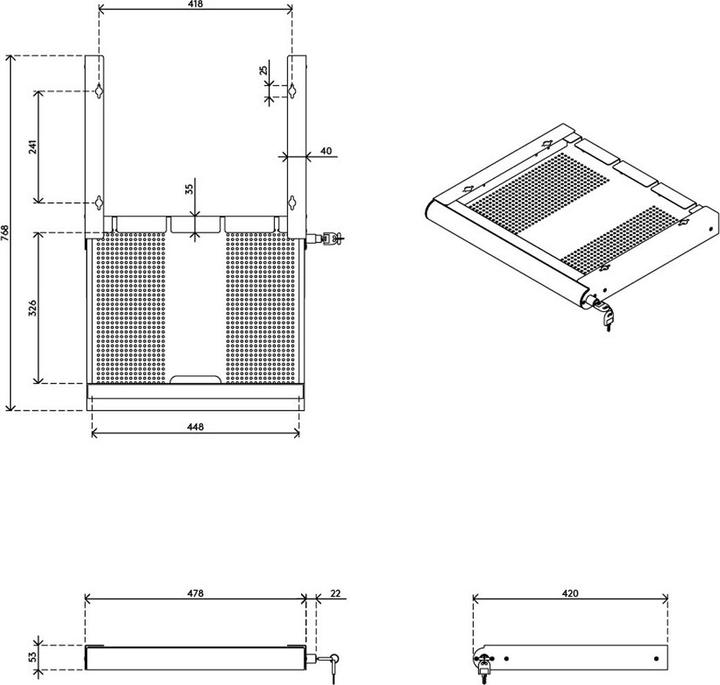 Produktbild Dataflex Addit Laptop Sicherheits Schublade abschliessbar (20.620), weiss