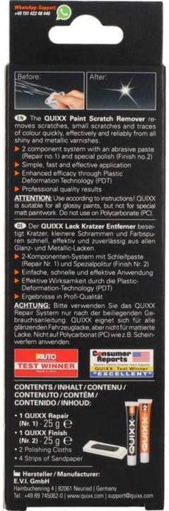 Actual product image Quixx Paint Scratch Remover (25 ml)