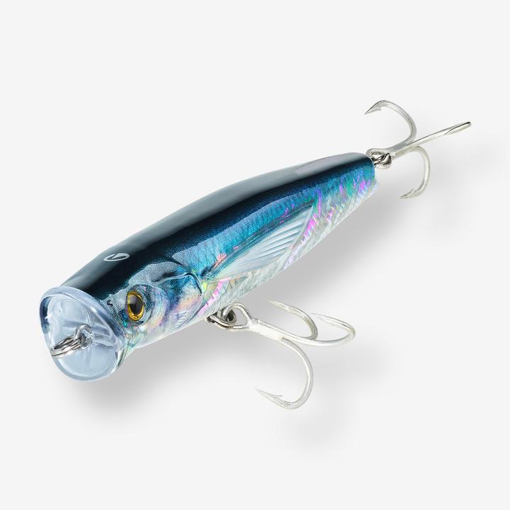 Image du produit Caperlan Leurre de surface Popper pêche en mer EXOFLY POP 12cm Bleu (12 cm)