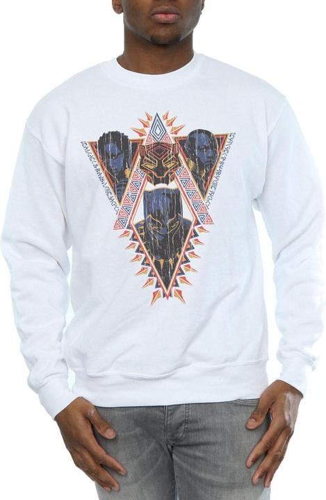 Produktbild Black Panther Tribal Heads Baumwoll Sweatshirt (L)