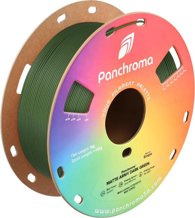Image du produit Polymaker Panchroma™ PLA Matte Army (PLA, 1.75 mm, 1000 g, Vert)