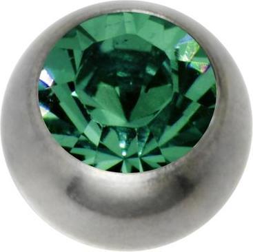 Bijouteria 1.2mm Titan Piercingteil (Kristall, Titan)