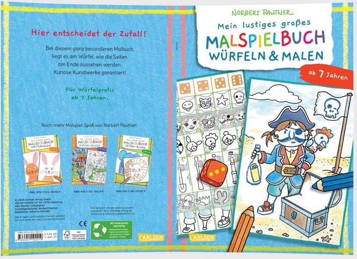 Produktbild Mein lustiges grosses Malspielbuch: Würfeln & Malen (ab 7 Jahren)