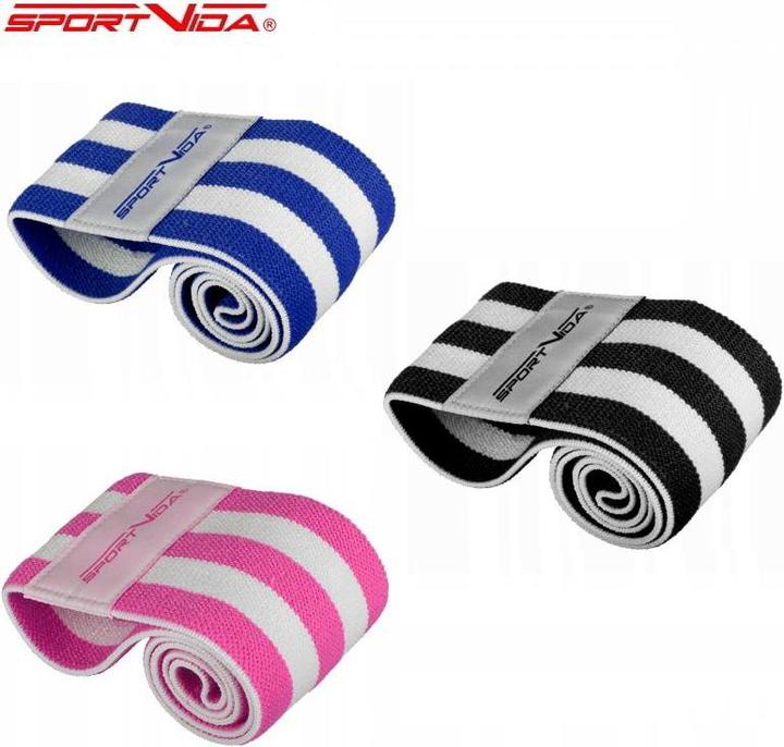 Immagine prodotto Sportvida Set 3in1 Fitness & Crossfit fascia per fianchi, glutei e muscoli inferiori in gomma 31/36/40 cm * (0.40 m)