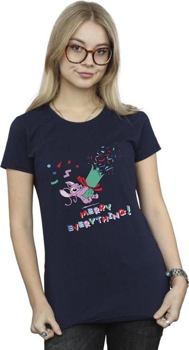 Actual product image Disney Womens/Ladies Lilo And Stitch Angel Merry Everything Cotton T-Shirt (M)