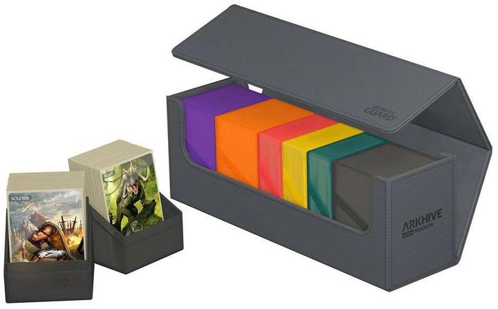 Actual product image Ultimate Guard Card Box XenoSkin Arkhive Monocolor 400+ Grey