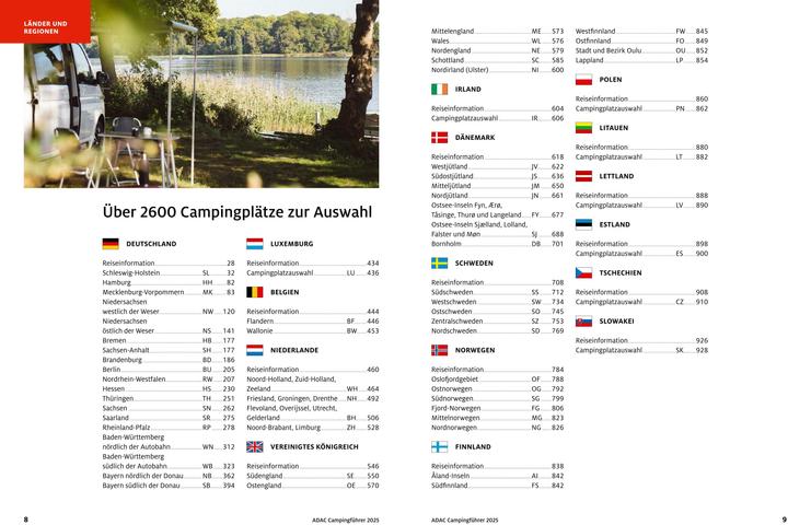 Immagine prodotto Adac Campingführer Deutschland/Nordeuropa 2025 (Tedesco, 2024)