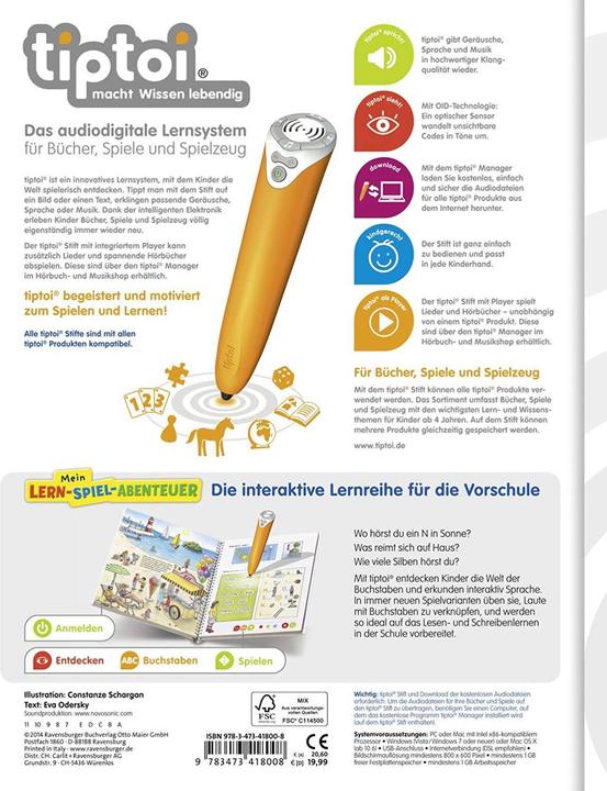 Produktbild tiptoi Mein Lern-Spiel-Abenteuer - Erste Buchstaben (Deutsch)