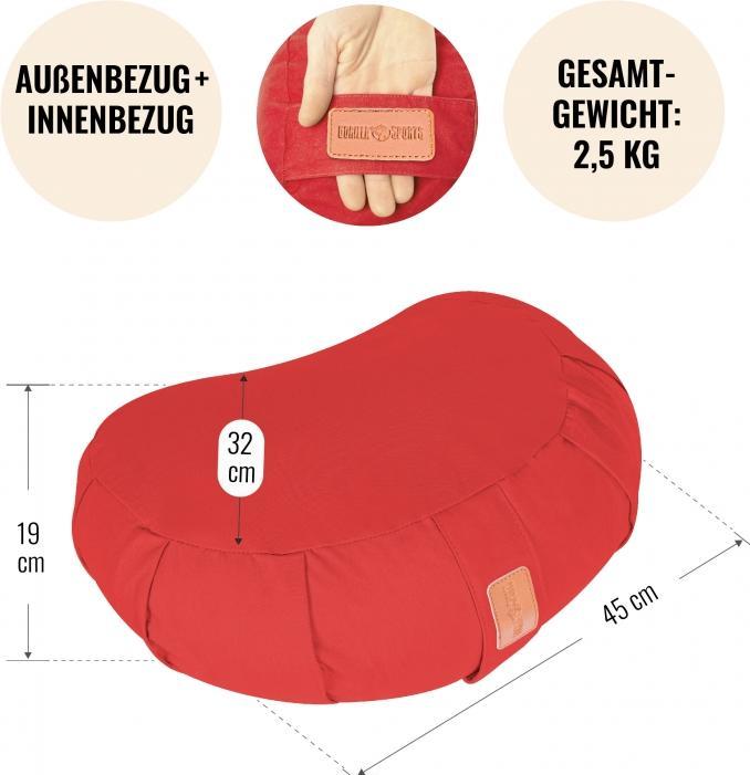 Actual product image Gorilla Sports Yoga crescent pillow