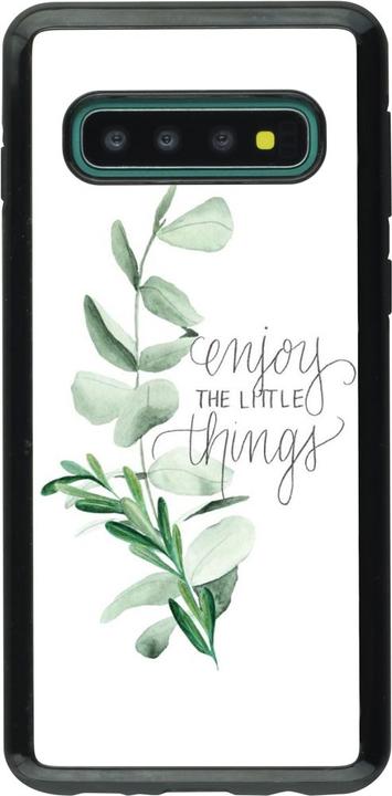Image du produit PhoneLook Coque Hybrid Armor noir Enjoy the little things (Samsung Galaxy S10)