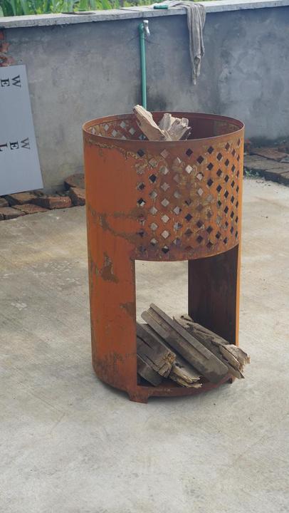 Produktbild Wellcraft Feuerkorb mit Holzaufbewahrungsfach (42 cm)