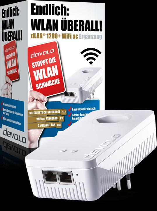 Actual product image Devolo dLAN 1200+ WiFi ac extension (1200 Mbit/s)