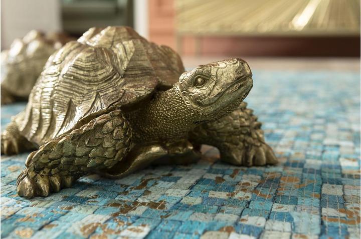 Image du produit Designlife Figurine décorative Turtle doré PM (14,5 x 30 x 25,5 cm)