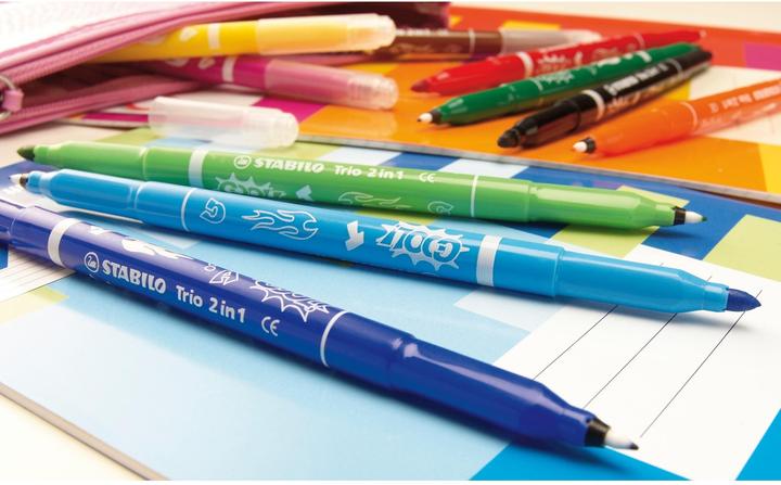 Actual product image STABILO Trio 2in1 felt tip pen (Multicoloured, 10 x)