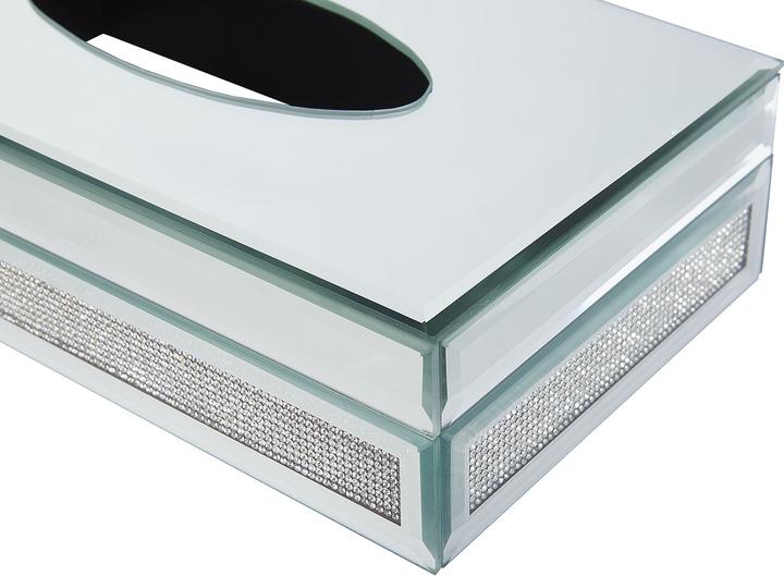 Immagine prodotto Beliani Portafazzoletti a specchio argento ottico 25 x 15 cm CHARLY
