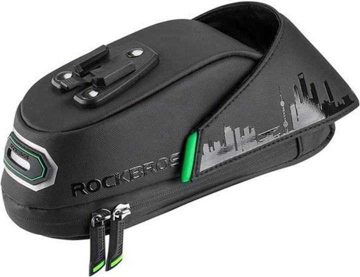 Rockbros C27-1 bicycle bag under the saddle - black (1.50 l, Luggage carrier bag)