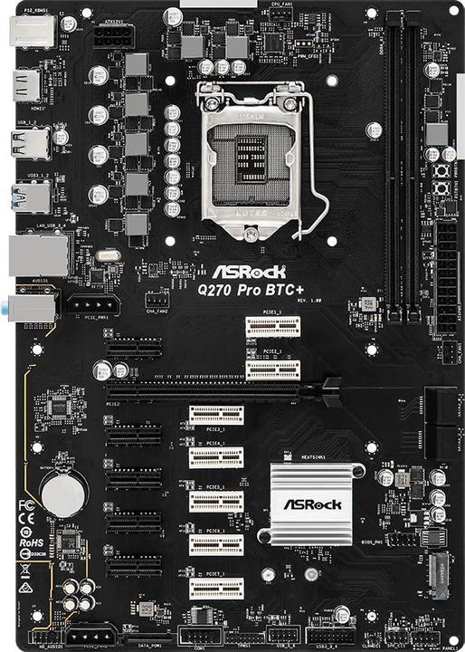 Image du produit AsRock Q270 Pro BTC (LGA 1151, Intel Q270, ATX)