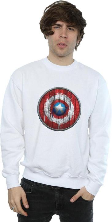 Actual product image Mens Captain America Wooden Shield Sweatshirt (S)